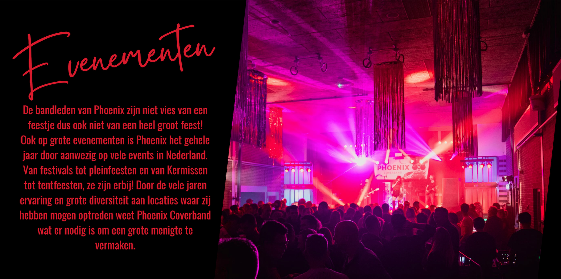 PHOENIX COVERBAND EVENEMENTEN EN FESTIVALS